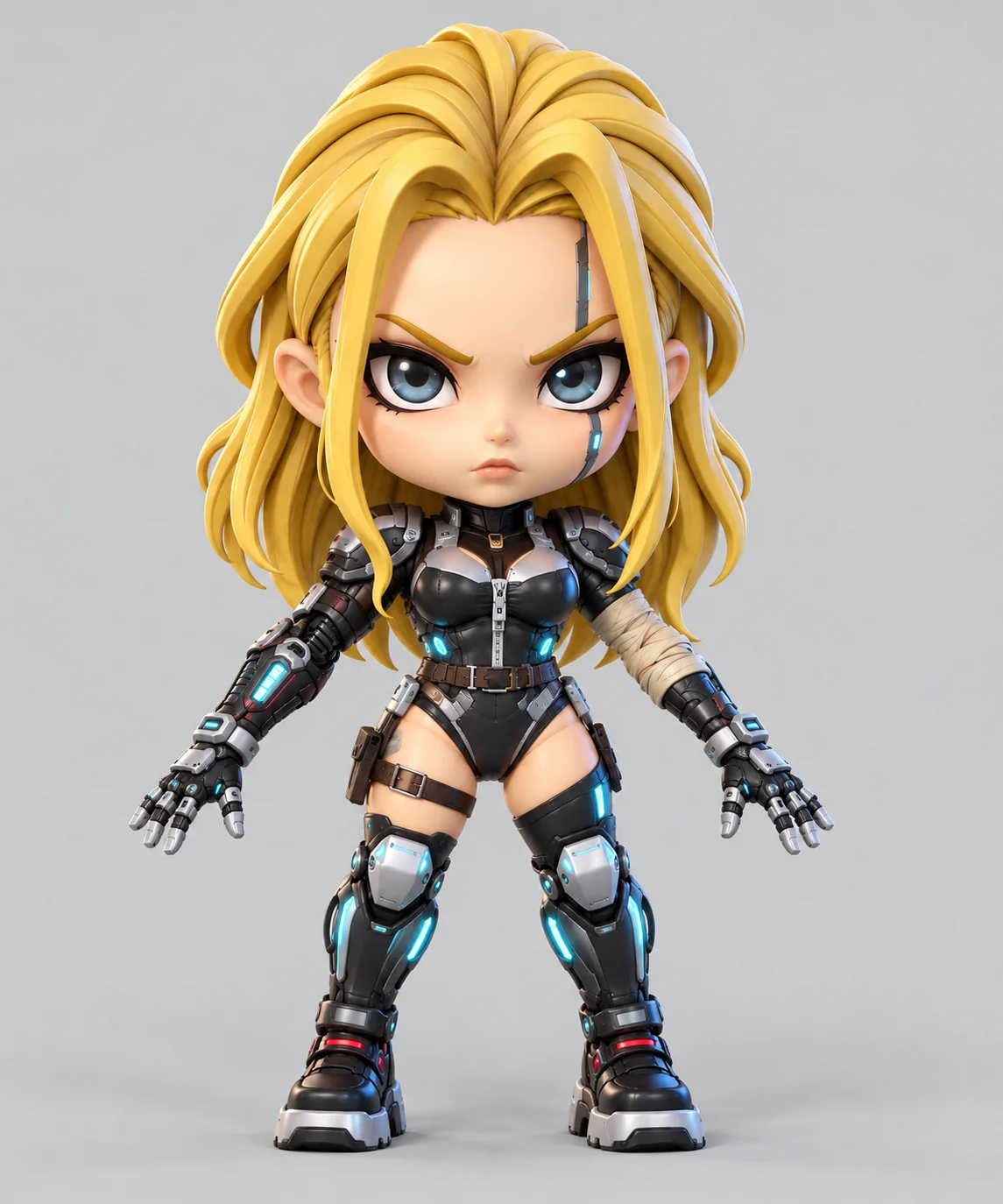 Cyber-Blonde – Weiteres Chibi-Konzept