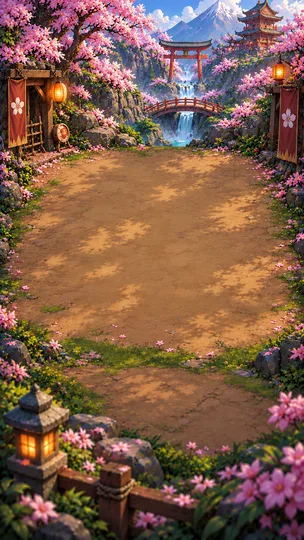 Originalkulisse: Kirschblüten-Dojo