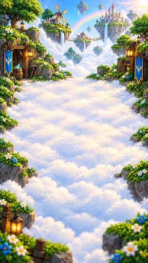 Originalkulisse: Wolkeninsel
